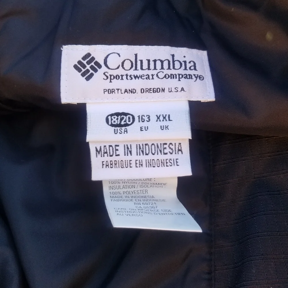 Columbia techtonite black ski pants unisex